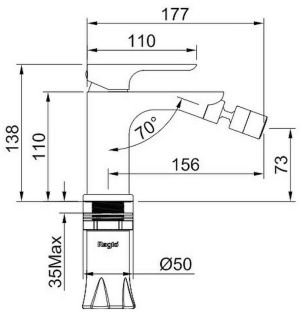 Смеситель для биде Raglo R03.50 хром